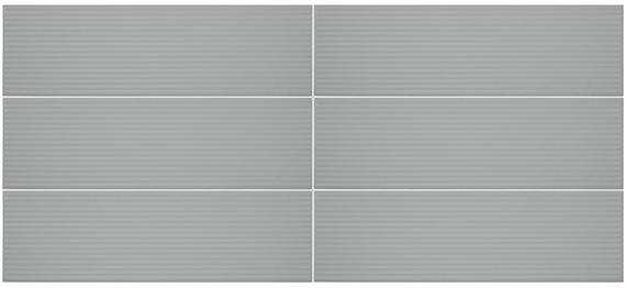 Stencil Grey Rectangle, Linear 4X12 Matte