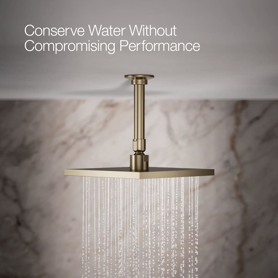 Contemporary Square 8" Single Function 2.5 GPM Rainhead with MasterClean Sprayface and Katalyst Air-Induction Technology