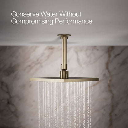 Contemporary Square 8" Single Function 2.5 GPM Rainhead with MasterClean Sprayface and Katalyst Air-Induction Technology