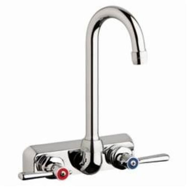 Kitchen Faucet, Wall Mount, ADA, 2 Lever Handle, 3-Hole, Polished Chrome