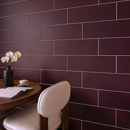 Color Wheel Linear Matte Plum Crazy Rectangle 2X8 Matte