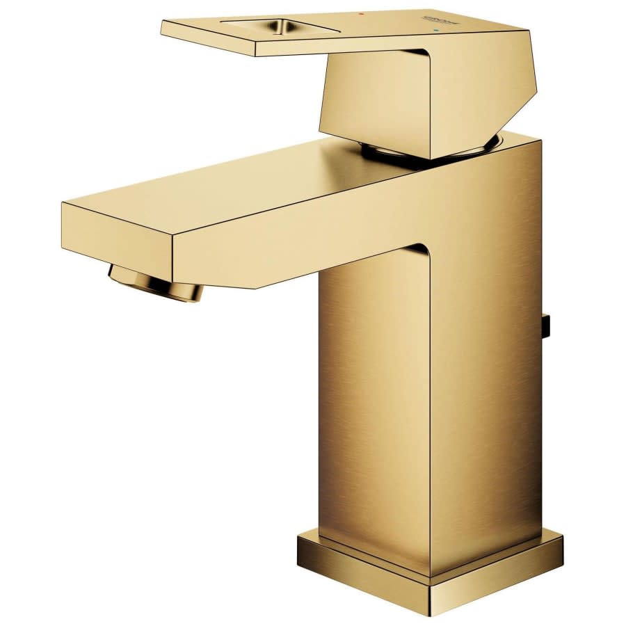 Eurocube 1.2 GPM Single Hole Bathroom Faucet with StarLight, SilkMove, EcoJoy, and QuickFix Technologies - Includes Pop-Up Drain Assembly