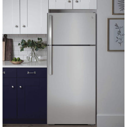 GE 17.5 Cu Ft Tp Mnt Refrigerator Estar Ss