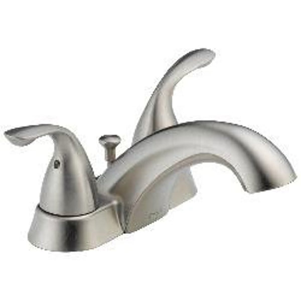 Classic Centerset Lavatory Faucet, ADA, 2 Handle, 2-Hole, 1.2 gpm, Stainless