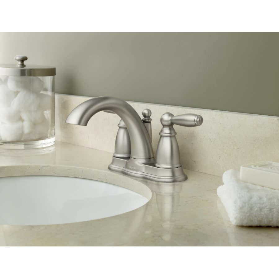 Brantford Double Handle Centerset Bathroom Faucet - Pop-Up Drain Assembly and Valve Included