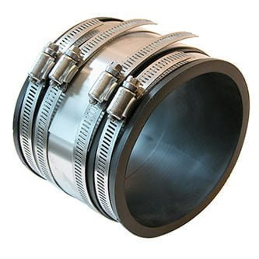 Shielded Transition Coupling, 4 x 3 in, PVC/Stainless Steel