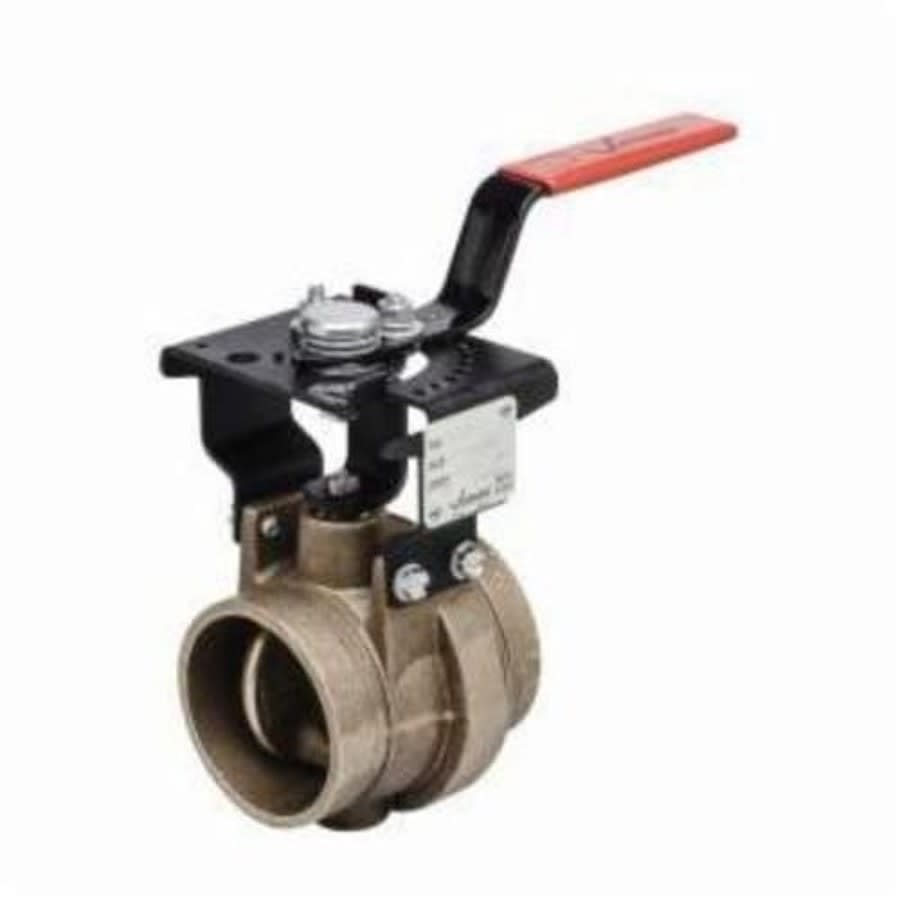 Butterfly Valve, Lever Handle, 6 in, C, Brass