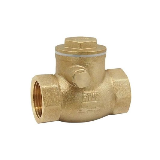 Swing Check Valve, 1/2 in, FNPT, Brass