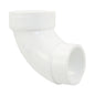 Street 90 deg Elbow, 2 in, Spigot x Hub, DWV, PVC