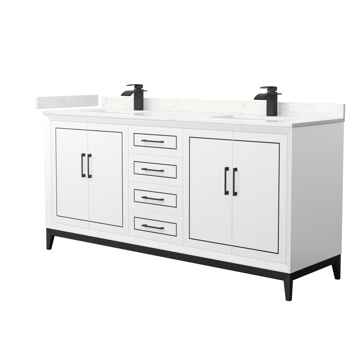 Marlena Double Bathroom Vanity - 72W x 35.25H x 22D