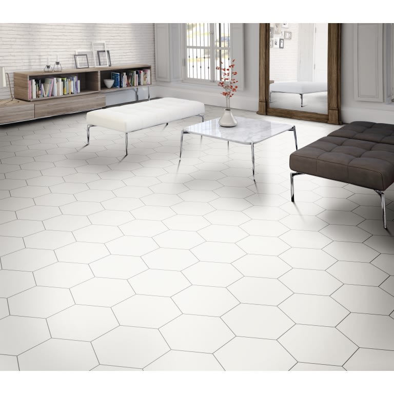 RHYTHM HEX WHITE 11X13