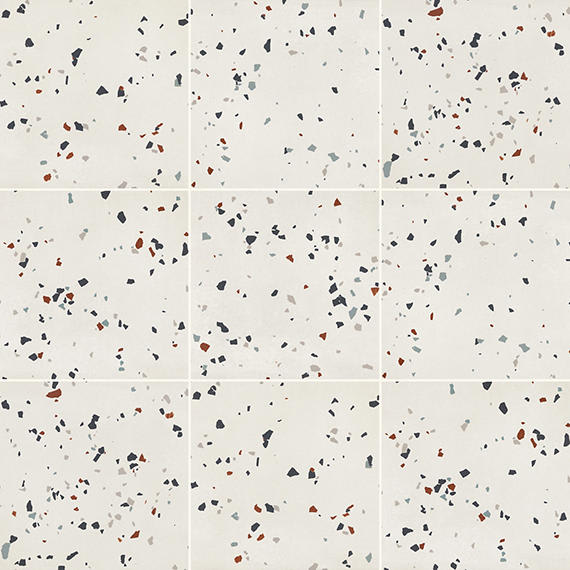 Color Story Floor Designer White Speckle Square 12X12 Matte