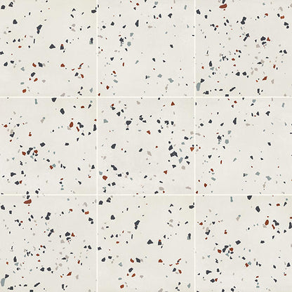 Color Story Floor Designer White Speckle Rectangle 6X24 Matte