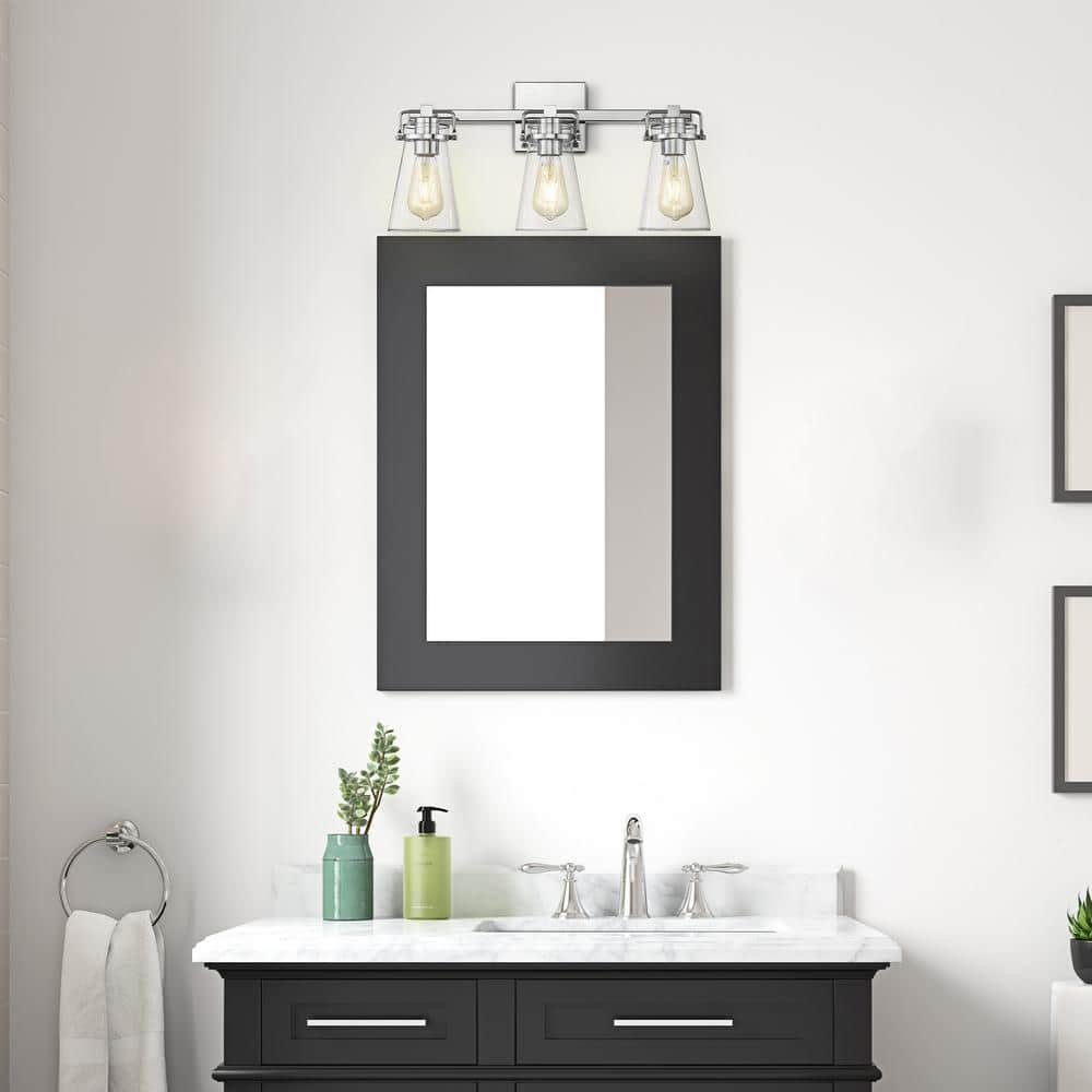 Stonedale 20 in. 3-Light Chrome Vanity Light