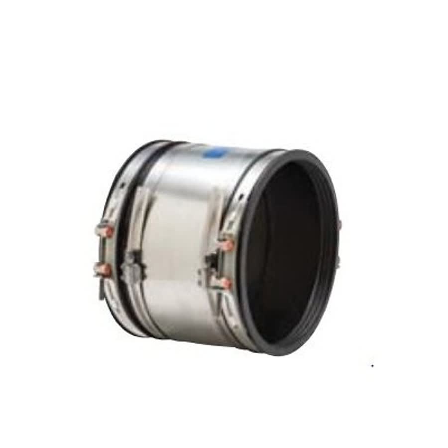 Shielded Transition Coupling, 8 in, Rubber/Stainless Steel