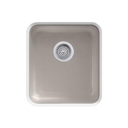 Iron/Tones 17" Undermount Single Basin Enameled Cast Iron Bar Sink
