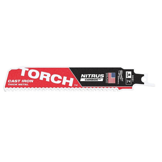 SAWZALL® The Torch™ Carbide Tip Reciprocating Saw Blade, 6 in L, 7 tpi, 0.05 in THK