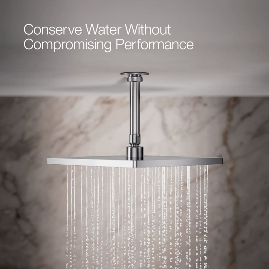 Honesty Square 10" Single Function 2.5 GPM Rainhead with MasterClean Sprayface