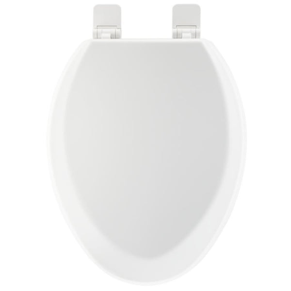 Elongated Closed-Front Toilet Seat with Soft Close and Easy Clean