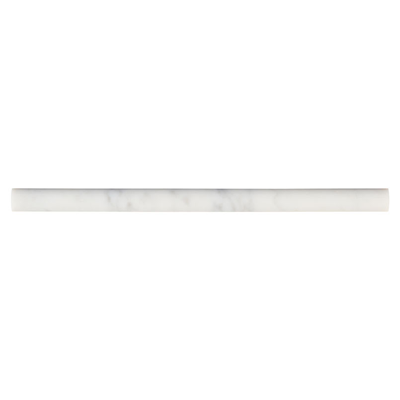 Carrara White Pencil Molding Honed