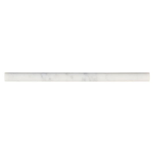 Carrara White Pencil Molding Honed