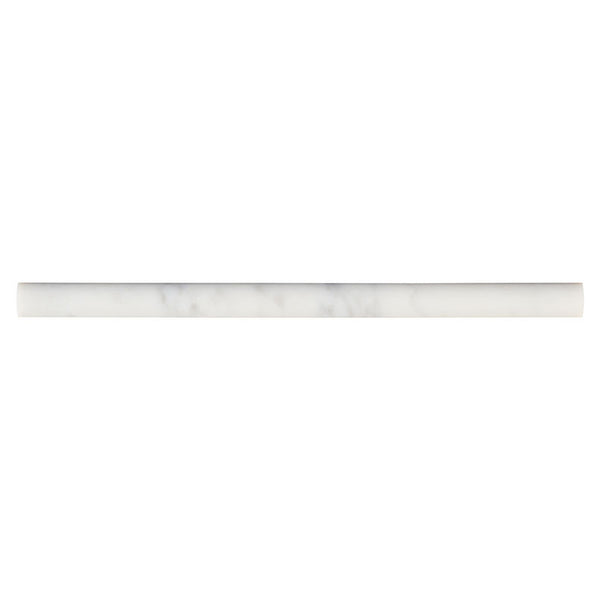 Carrara White Pencil Molding Honed