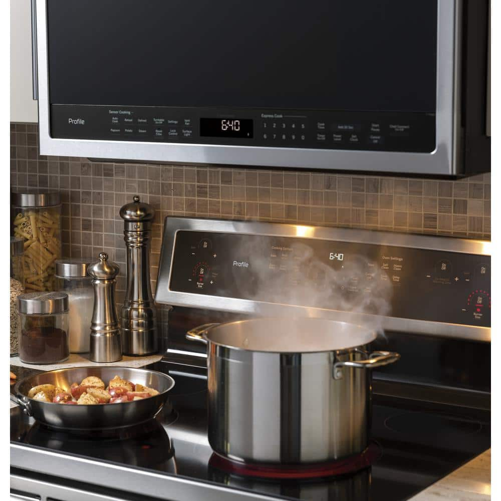 Profile 2.1 cu. ft. Over the Range Microwave in Stainless Steel with Sensor Cooking