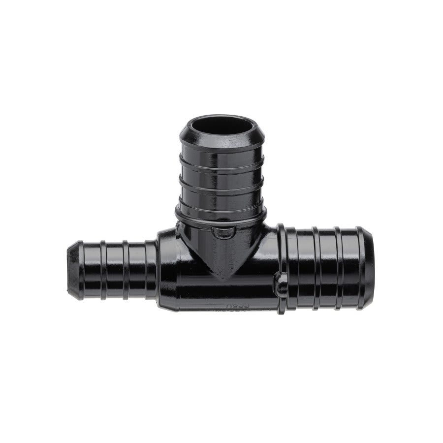 QickSert CR® Tee, 3/4 x 1/2 x 3/4 in, Crimp PEX, Poly