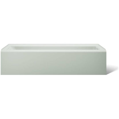 Bellwether Bath Tub 60" L x 30 1/4" W Cast Iron Soaking for Three Wall Alcove Installations with Integral Apron and Right Drain