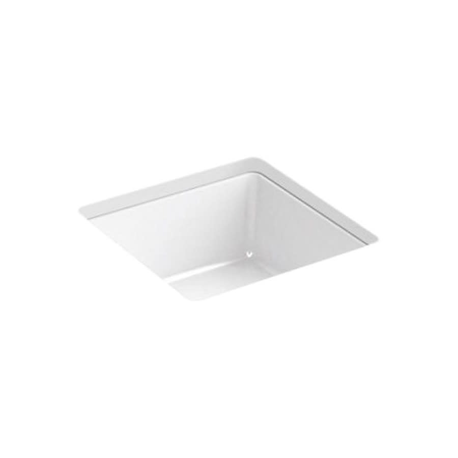 Verticyl® Under Mount Lavatory Sink, ADA, 13-1/16 x 13-1/4 x 7-3/16 in, Vitreous China, White