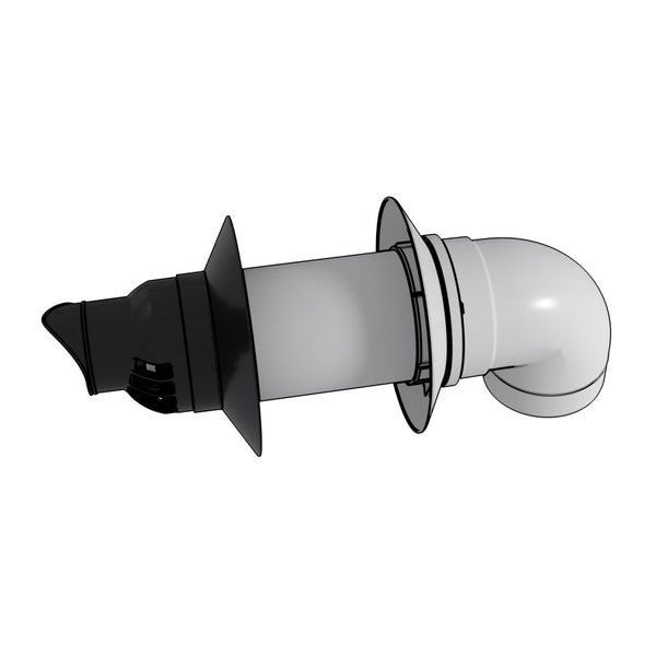 21 in, Condensing Horizontal Vent Termination, 3x5 Concentric Kit with elbow and wall plates