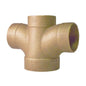 DWV Double Sanitary Tee, 2 x 1-1/2 x 1-1/2 in, C, Copper