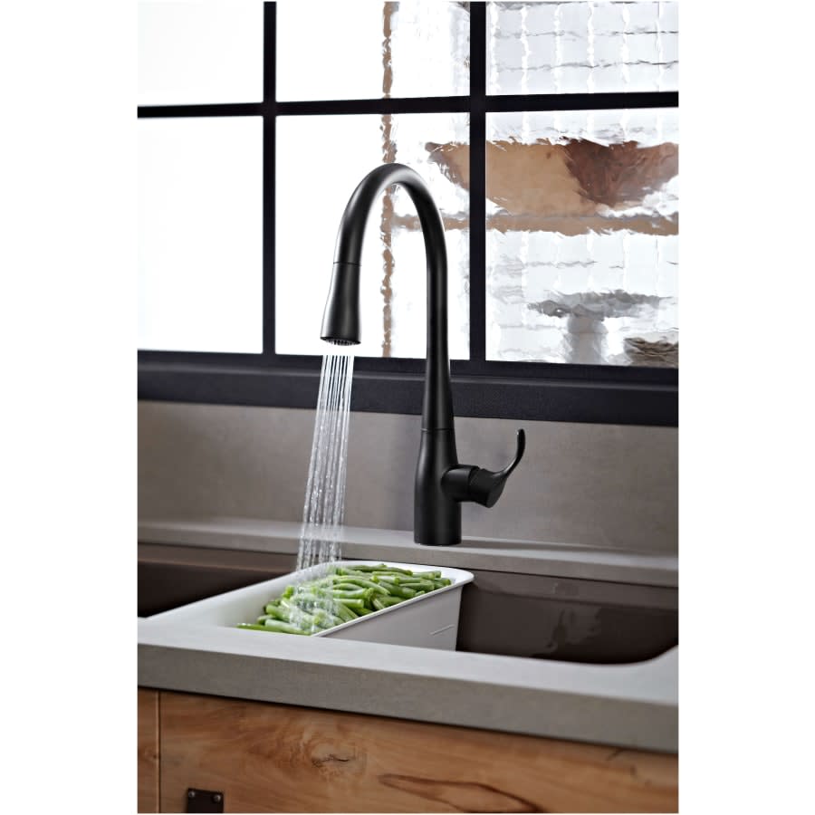 Simplice 1.5 GPM Single Hole Pull Down Kitchen Faucet - Includes Escutcheon