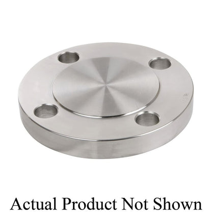 Raised Face Flange, 4 in, Blind, 150 lb, 9 in OD, 3/4 in Bolt Hole Size, 304/304L Stainless Steel
