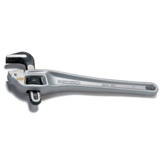 18 Series Offset Pipe Wrench, 2-1/2 in, 18 in OAL, Hook Jaw, Aluminum Handle, Standard Adjustment, Gray