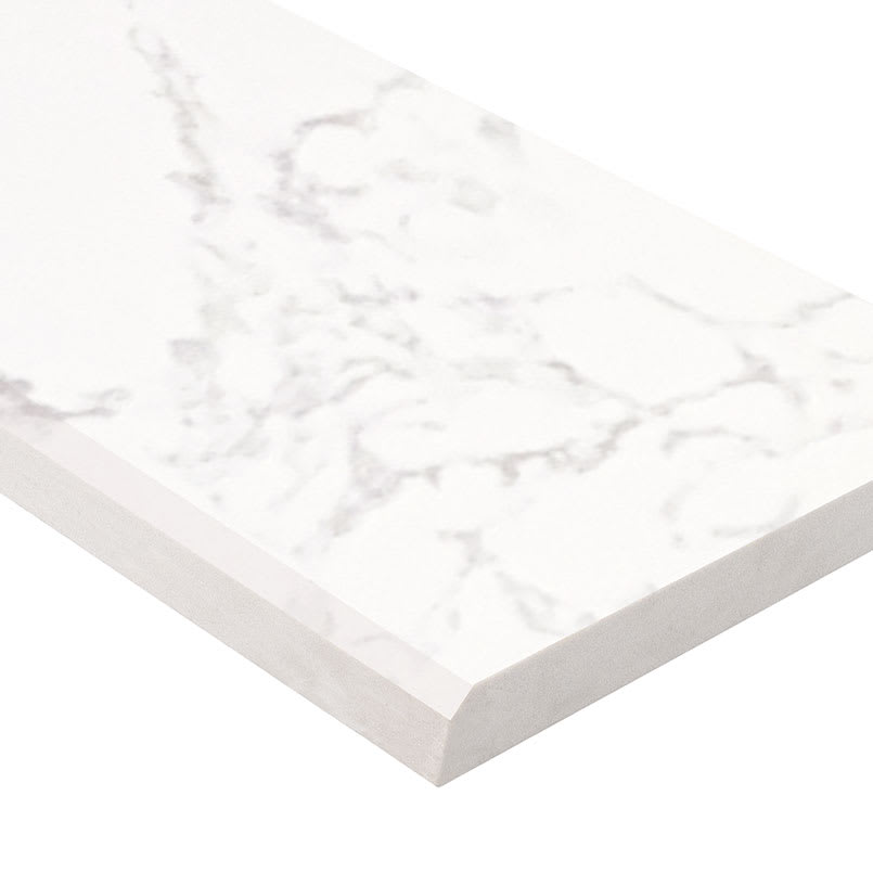 CARRARA WHITE 6X73X0.62 SINGL B POL-ENG