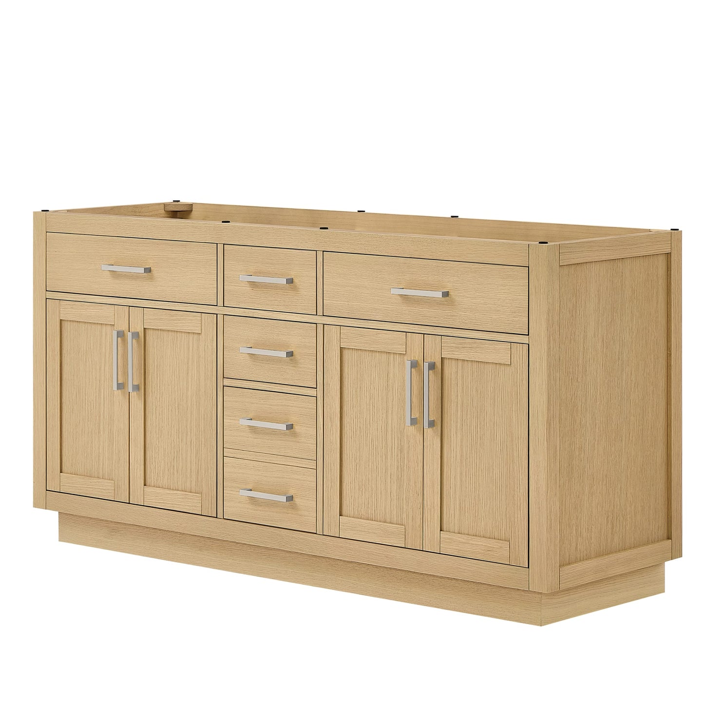 Beckett Double Bathroom Vanity with Toe Kick - 65W x 34.25H x 21.5D