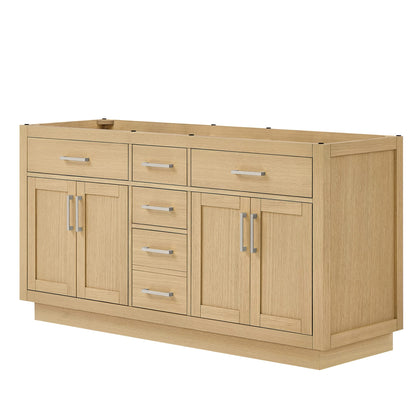 Beckett Double Bathroom Vanity with Toe Kick - 65W x 34.25H x 21.5D