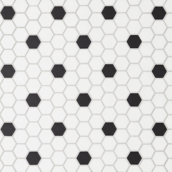 Le Cafe 1" x 1" Matte Porcelain Mosaic Tile - Deco Design 3