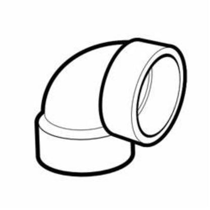 DWV Vent 90 deg Elbow, 3 in, Hub, ABS