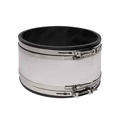 Shielded Transition Coupling, 8 in, PVC/Stainless Steel