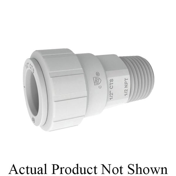 Speedfit® Adapter, 1/2 x 3/4 in, Push x MNPT, Plastic