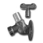 Loose Key Sill Cock, 3/4 in Inlet, FNPT, Rough Satin/Nickel Plated