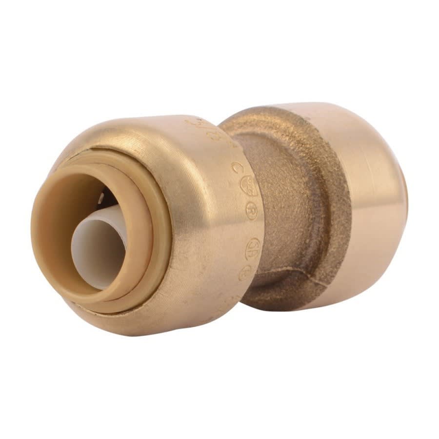 Coupling, 3/8 in, Push, Brass