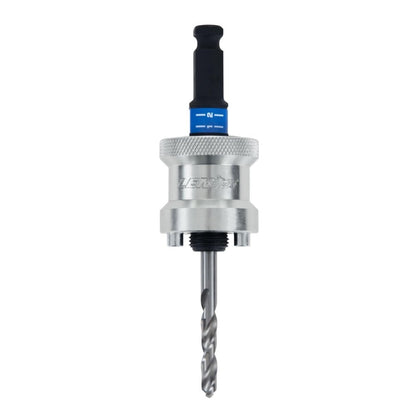 Quick-Change Hole Saw Arbor, 1-1/4 to 6 in Arbor, 1/2 in Shank, Steel