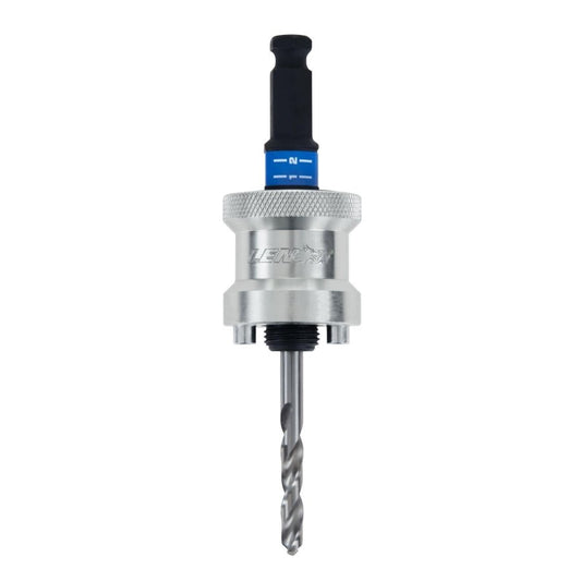 Quick-Change Hole Saw Arbor, 1-1/4 to 6 in Arbor, 1/2 in Shank, Steel