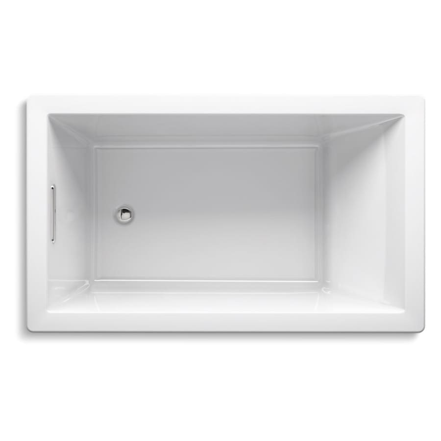 Underscore Rectangle 60" Drop In or Undermount Acrylic Soaking Tub with Reversible Drain