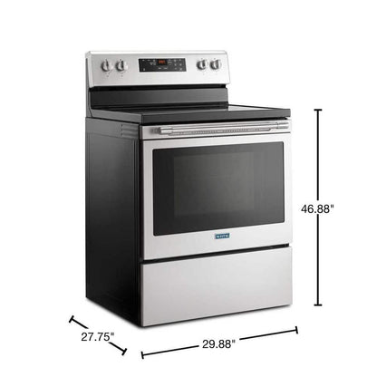 5.3 cu. ft. 5 Burner Element Electric Range with Shatter-Resistant Cooktop in Fingerprint Resistant Stainless Steel