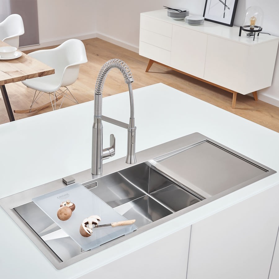 K7 Kitchen Faucet, Deck Mount, ADA, 1 Lever Handle, 1-Hole, SuperSteel