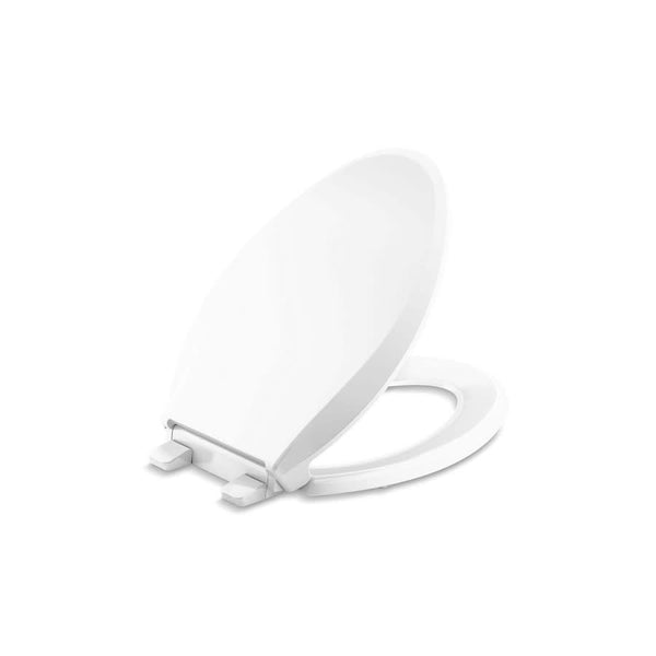 Cachet® Toilet Seat, Elongated Bowl, Closed Front, With Cover, Plastic, White